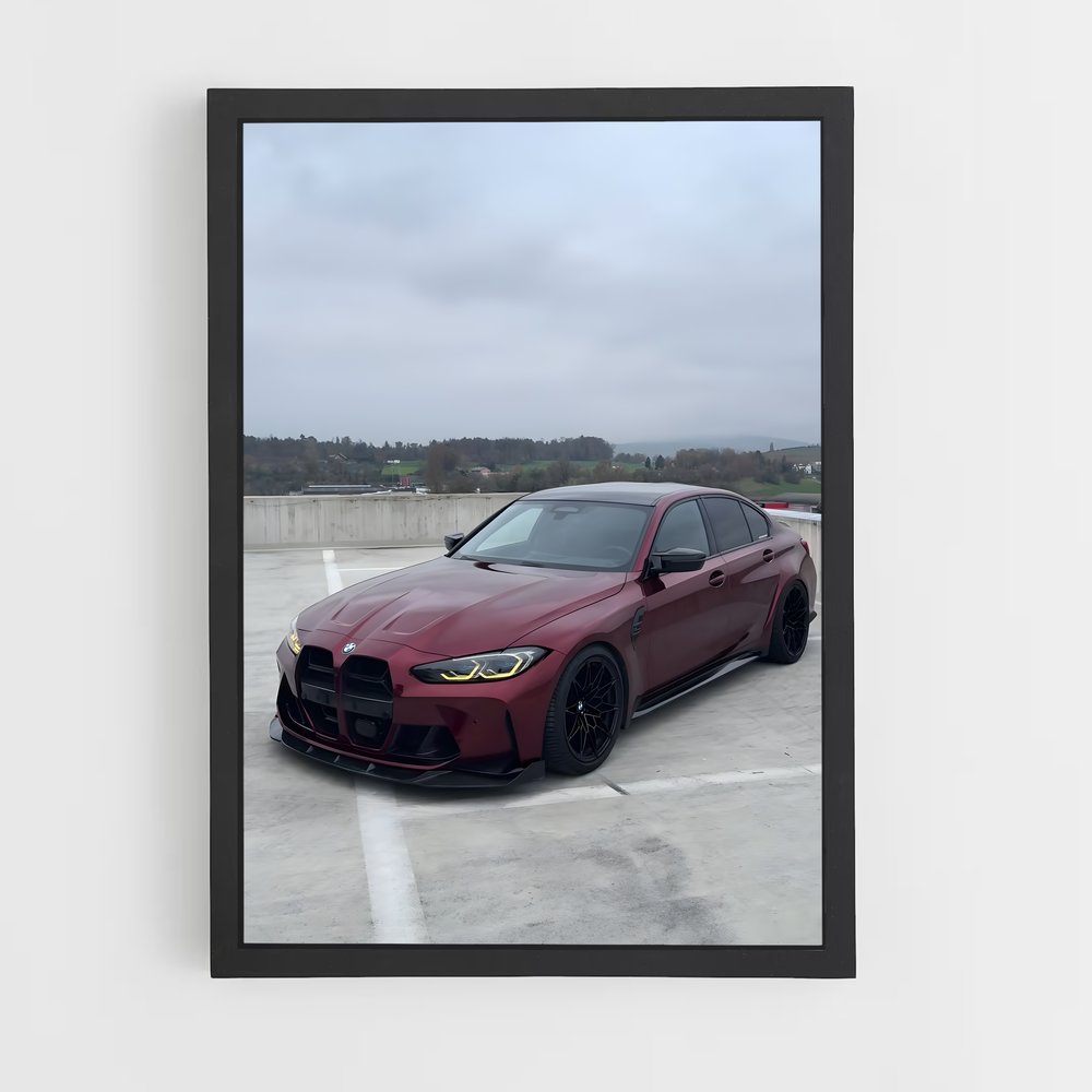Poster Maroon Majesty – affiche BMW (vue 2)
